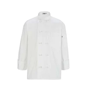 Edwards Hospitality Chef Apparel & Aprons 10 Knot Button Long Sleeve Chef Coat