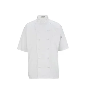 Edwards Hospitality Chef Apparel & Aprons 12 Button Short Sleeve Chef Coat With Mesh